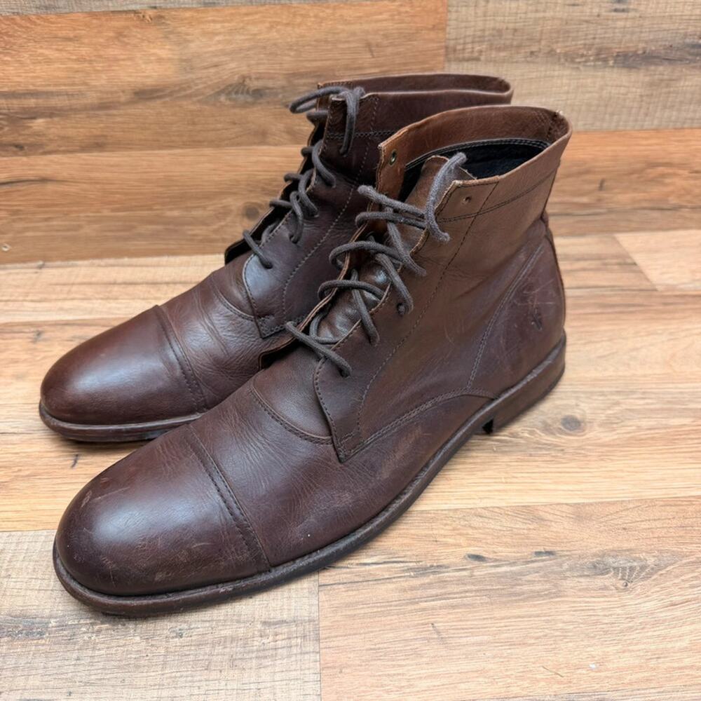 Frye Sam lace up boots men’s size 11 brown leather